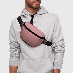 Поясная сумка Пыльно-розовый градиент, цвет: 3D-принт — фото 2