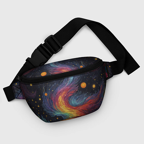 Поясная сумка Звездный вихрь абстрактная живопись / 3D-принт – фото 4