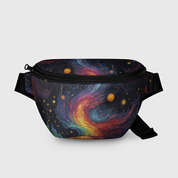 Поясная сумка Звездный вихрь абстрактная живопись, цвет: 3D-принт