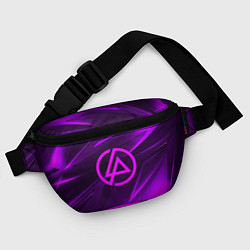Поясная сумка Linkin park neon stripes logo, цвет: 3D-принт — фото 2