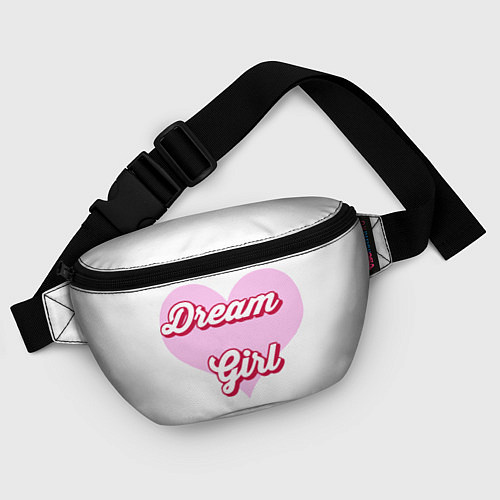 Поясная сумка Девушка-мечта и розовое сердце / 3D-принт – фото 4