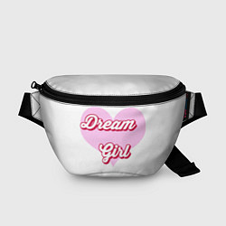 Поясная сумка Девушка-мечта и розовое сердце