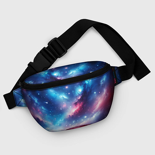 Поясная сумка Розово-голубой космический пейзаж / 3D-принт – фото 4