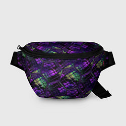 Поясная сумка Бабочки в фиолетовом креативном узоре, цвет: 3D-принт
