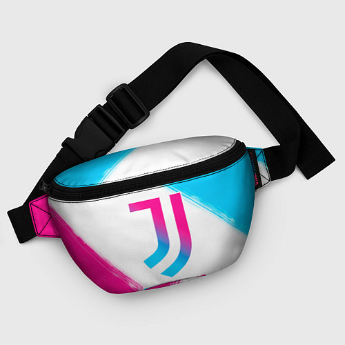 Поясная сумка Juventus neon gradient style / 3D-принт – фото 4