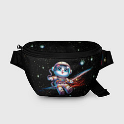 Поясная сумка Котёнок космонавт в открытом космосе, цвет: 3D-принт
