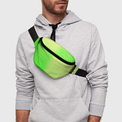 Поясная сумка Зелёные градиентные линии, цвет: 3D-принт — фото 2