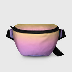 Поясная сумка Нежный жёлто-сиреневый градиент, цвет: 3D-принт