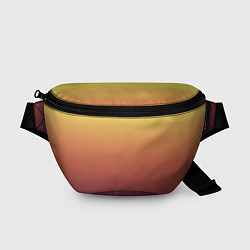 Поясная сумка Градиент приглушённый жёлто-бордовый, цвет: 3D-принт