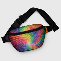 Поясная сумка Радужные узоры яркие, цвет: 3D-принт — фото 2