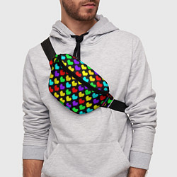 Поясная сумка Undertale heart pattern, цвет: 3D-принт — фото 2