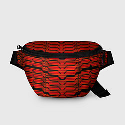 Поясная сумка Техно броня красная, цвет: 3D-принт