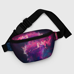 Поясная сумка Человек растворяющийся в фиолетовом дыму, цвет: 3D-принт — фото 2