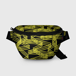 Поясная сумка Желтые светящиеся линии, цвет: 3D-принт