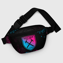 Поясная сумка West Ham - neon gradient, цвет: 3D-принт — фото 2