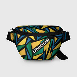 Поясная сумка Разноцветный геометрический узор - уникальный, цвет: 3D-принт