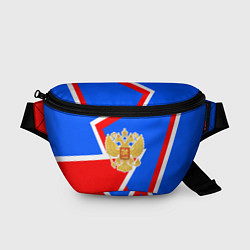 Поясная сумка Герб России - патриотические цвета, цвет: 3D-принт