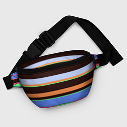 Поясная сумка Разноцветный полосатый, цвет: 3D-принт — фото 2