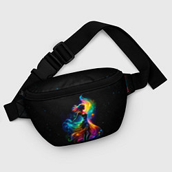 Поясная сумка Неоновая танцовщица в звездном небе, цвет: 3D-принт — фото 2