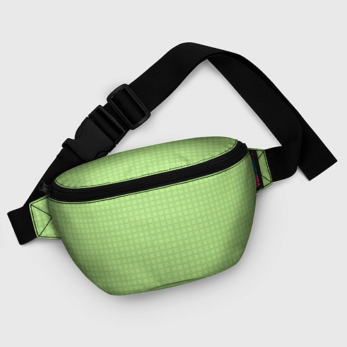 Поясная сумка Зелёный авокадо паттерн клетка / 3D-принт – фото 4