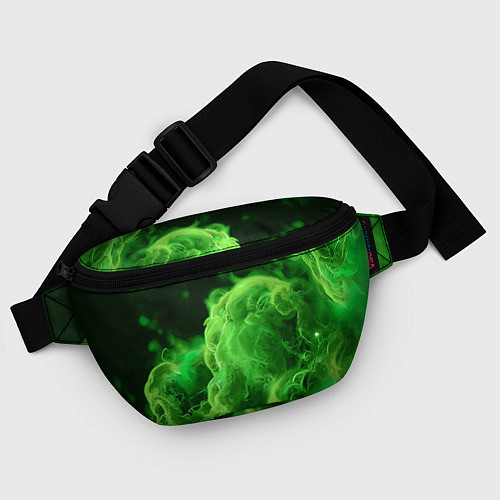 Поясная сумка Зелёный густой дым - inferno green / 3D-принт – фото 4
