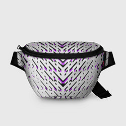 Поясная сумка Black and purple stripes on a white background