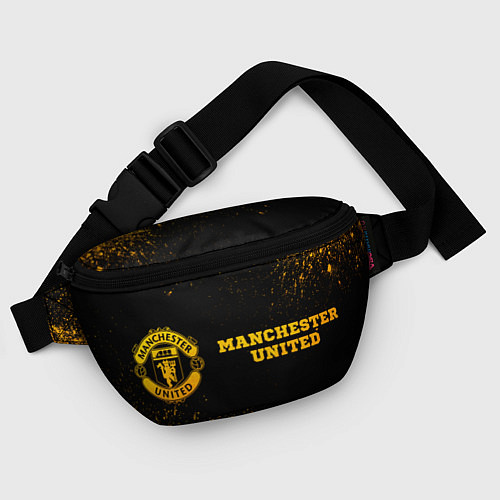 Поясная сумка Manchester United - gold gradient по-горизонтали / 3D-принт – фото 4