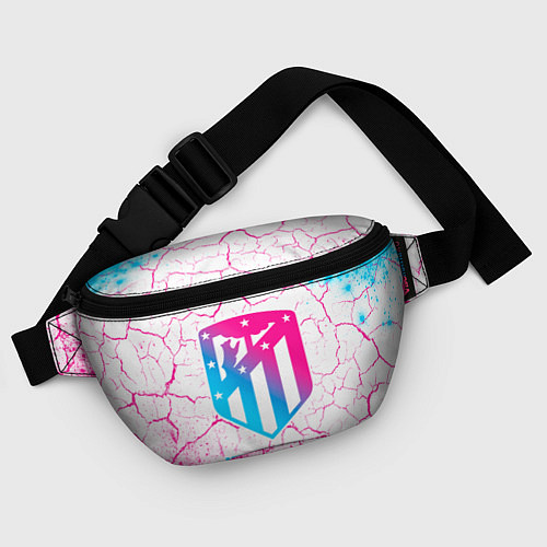 Поясная сумка Atletico Madrid neon gradient style / 3D-принт – фото 4