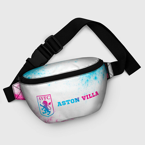 Поясная сумка Aston Villa neon gradient style по-горизонтали / 3D-принт – фото 4