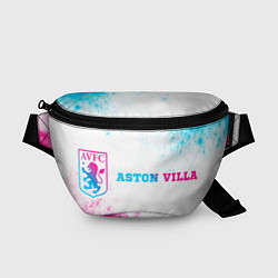 Поясная сумка Aston Villa neon gradient style по-горизонтали