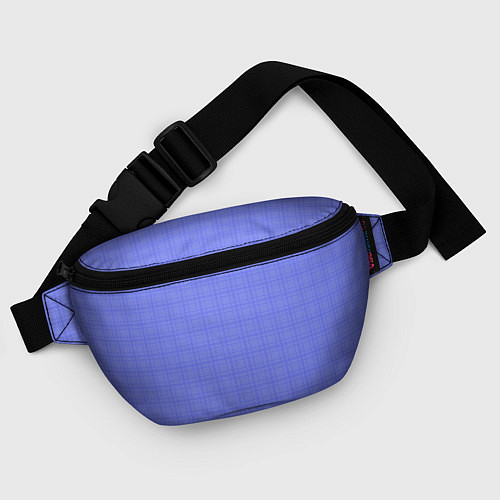 Поясная сумка Умеренный аспидно-синий клетчатый / 3D-принт – фото 4
