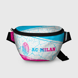 Поясная сумка AC Milan neon gradient style по-горизонтали, цвет: 3D-принт