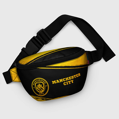 Поясная сумка Manchester City - gold gradient по-горизонтали / 3D-принт – фото 4