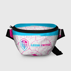 Поясная сумка Leeds United neon gradient style по-горизонтали