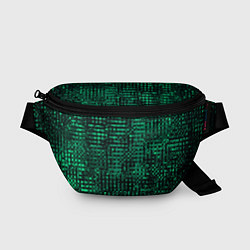 Поясная сумка Чёрно-зелёный абстрактный