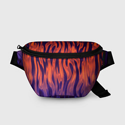 Поясная сумка Сиреневое пламя, цвет: 3D-принт