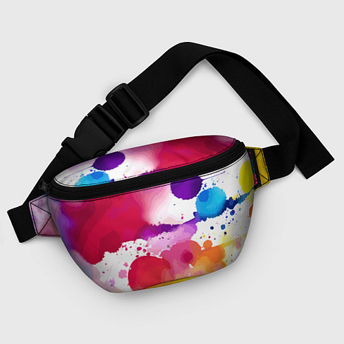 Поясная сумка Яркие абстрактные акварельные кляксы - нейросеть / 3D-принт – фото 4