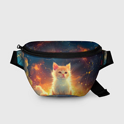 Поясная сумка Котик и космические созвездия