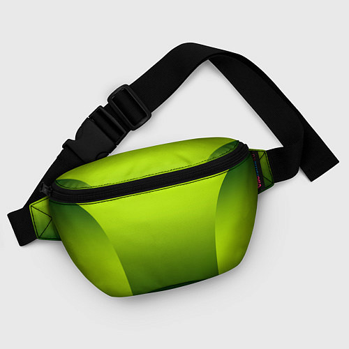 Поясная сумка Яркий зеленый градиентный комбинированный узор / 3D-принт – фото 4