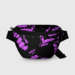 Поясная сумка Фиолетовая абстракция, цвет: 3D-принт