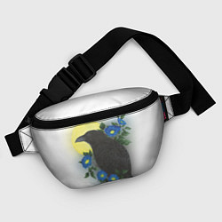 Поясная сумка Чёрный ворон на ветке, цвет: 3D-принт — фото 2