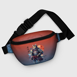Поясная сумка Кот самурай - бусидо, цвет: 3D-принт — фото 2