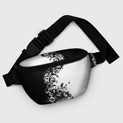 Поясная сумка Чёрно белый стильный узор, цвет: 3D-принт — фото 2