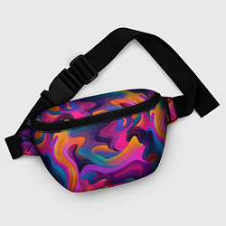 Поясная сумка Неоновые формы, цвет: 3D-принт — фото 2