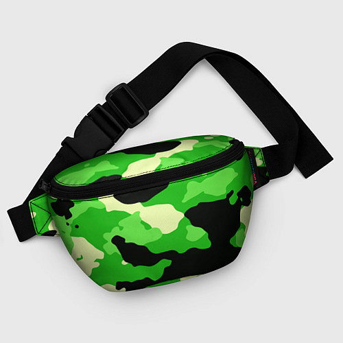 Поясная сумка Зелёный камуфляж текстура / 3D-принт – фото 4