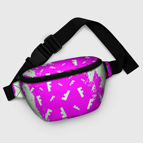 Поясная сумка Fortnite pattern pink / 3D-принт – фото 4