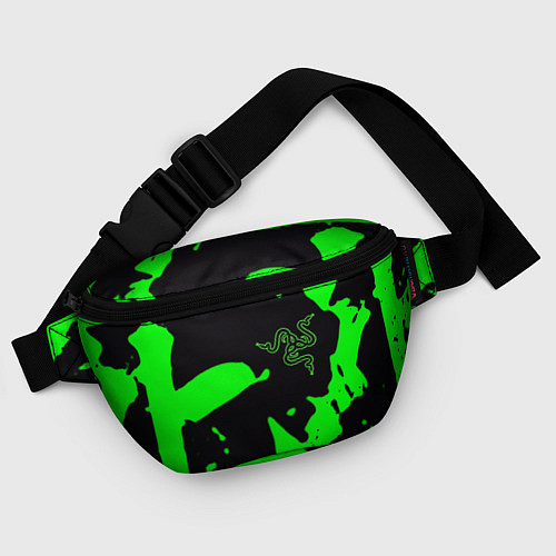 Поясная сумка Razer кислотный стиль краски / 3D-принт – фото 4