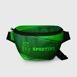 Поясная сумка Sporting - green gradient по-горизонтали, цвет: 3D-принт