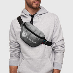Поясная сумка West Ham - grey gradient по-горизонтали, цвет: 3D-принт — фото 2