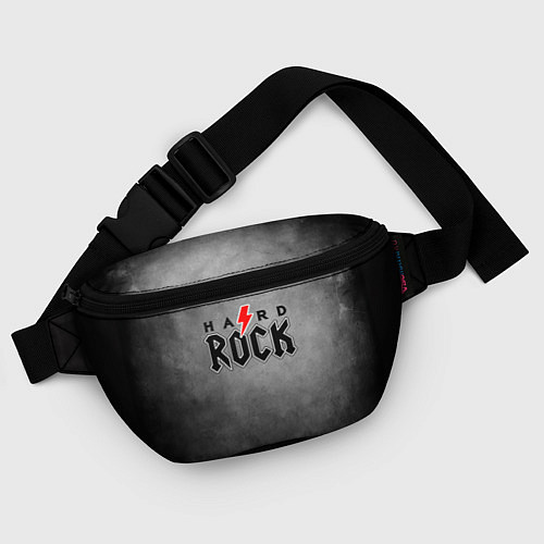 Поясная сумка Hard rock on dark grey / 3D-принт – фото 4